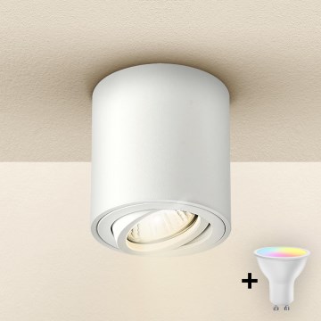 Brilagi - LED RGBW dimbar spotlight MIA 1xGU10/4,8W/230V 3000K 84x80 mm vit + fjärrkontroll