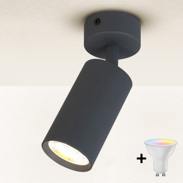 Brilagi - LED RGBW dimbar spotlight SELE 1xGU10/4,8W/230V 3000K antracit + fjärrkontroll