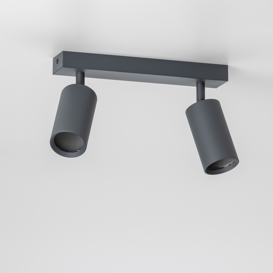 Brilagi - LED RGBW dimbart spotlight SELE 2xGU10/4,8W/230V 3000K antracitgrå + fjärrkontroll