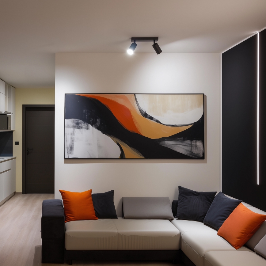 Brilagi - LED RGBW dimbart spotlight SELE 2xGU10/6W/230V 3000K antracitgrå + fjärrkontroll