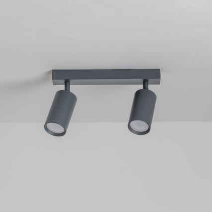 Brilagi - LED RGBW dimbart spotlight SELE 2xGU10/6W/230V 3000K antracitgrå + fjärrkontroll