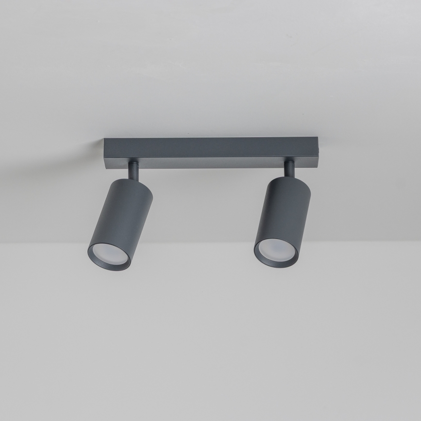 Brilagi - LED RGBW dimbart spotlight SELE 2xGU10/6W/230V 3000K antracitgrå + fjärrkontroll