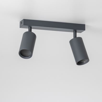 Brilagi - LED RGBW dimbart spotlight SELE 2xGU10/6W/230V 3000K antracitgrå + fjärrkontroll