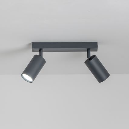 Brilagi - LED RGBW dimbart spotlight SELE 2xGU10/6W/230V 3000K antracitgrå + fjärrkontroll