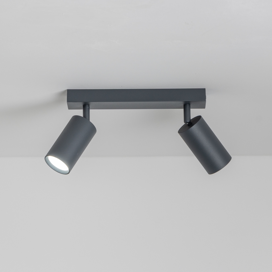 Brilagi - LED RGBW dimbart spotlight SELE 2xGU10/6W/230V 3000K antracitgrå + fjärrkontroll