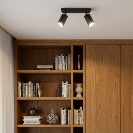Brilagi - Dimbart LED RGBW-spot SELE MODERN 2xGU10/4,8W/230V 3000K svart + fjärrkontroll