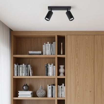 Brilagi - Dimbart LED RGBW-spot SELE MODERN 2xGU10/4,8W/230V 3000K svart + fjärrkontroll