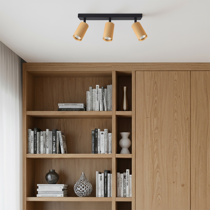 Brilagi - LED RGBW dimbar spotlight SELE MODERN 3xGU10/4,8W/230V 3000K guldig + fjärrkontroll