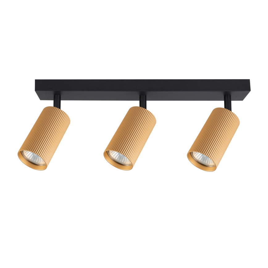 Brilagi - LED RGBW dimbar spotlight SELE MODERN 3xGU10/4,8W/230V 3000K guldig + fjärrkontroll