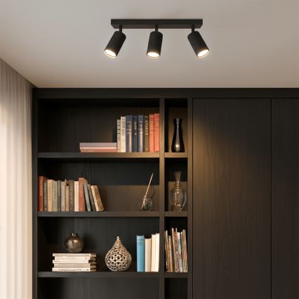 Brilagi - LED RGBW dimbar spotarmatur SELE MODERN 3xGU10/4,8W/230V 3000K svart + fjärrkontroll