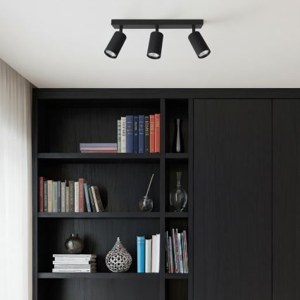 Brilagi - LED RGBW dimbar spotarmatur SELE MODERN 3xGU10/4,8W/230V 3000K svart + fjärrkontroll