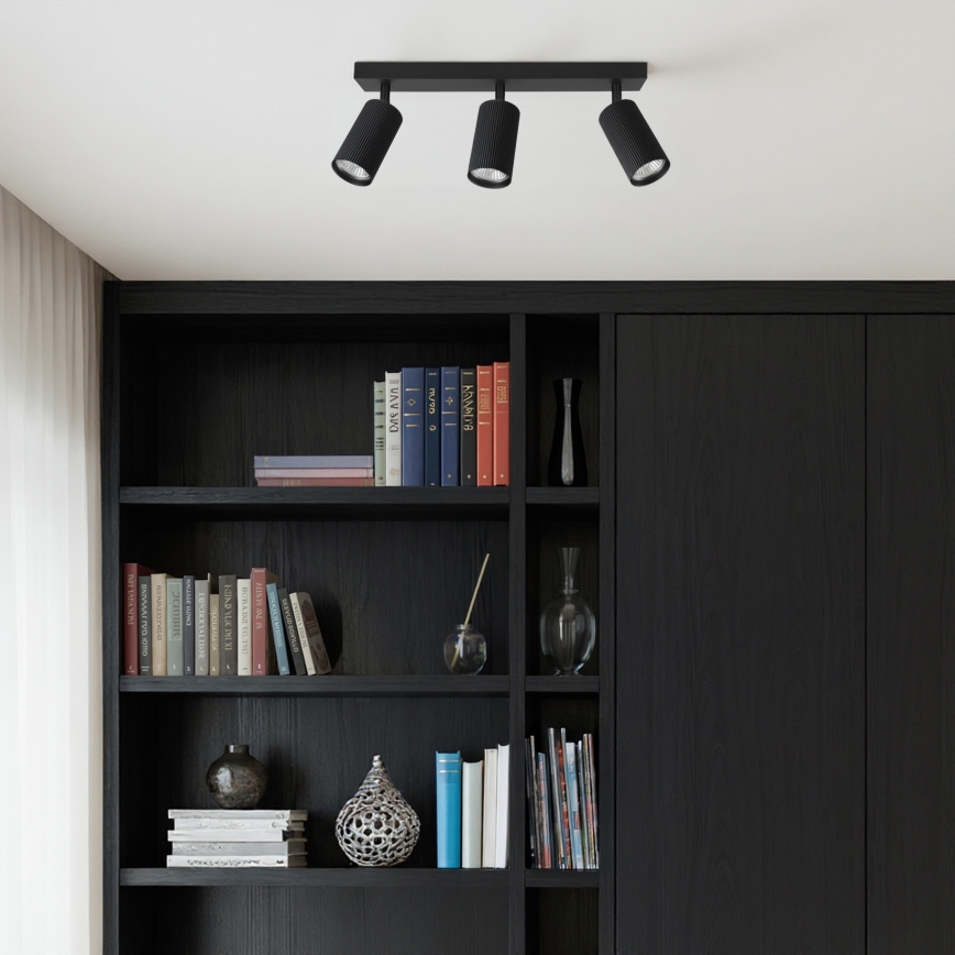 Brilagi - LED RGBW dimbar spotarmatur SELE MODERN 3xGU10/6W/230V 3000K svart + fjärrkontroll