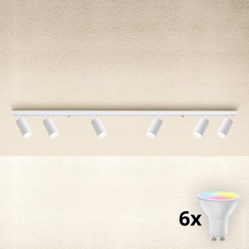 Brilagi - LED RGBW dimbar spotlight SELE MODERN 6xGU10/6,5W/230V 2700-6500K Wi-Fi vit