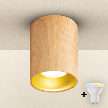 Brilagi - LED RGBW dimbar spotlight TRINE 1xGU10/6W/230V 3000K ekdekor + fjärrkontroll