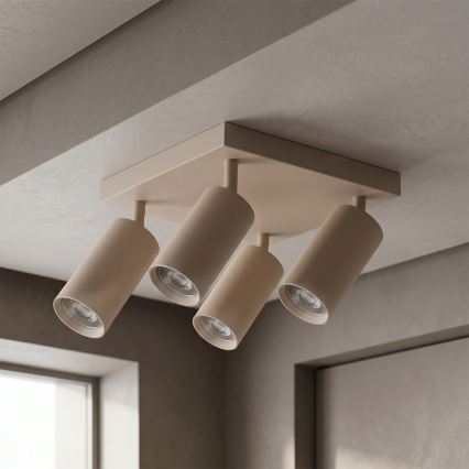 BRILAGI - LED RGBW dimmbar spotlight SELE SQUARE 4xGU10/6,5W/230V 2700-6500K beige