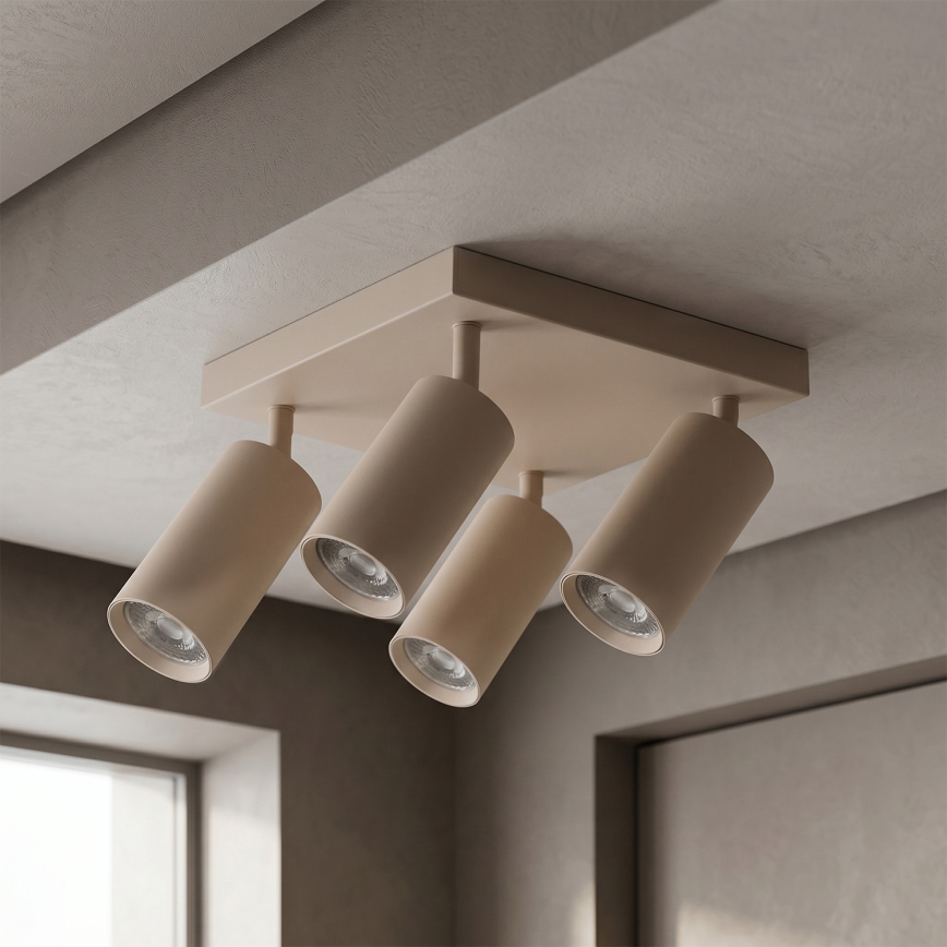 BRILAGI - LED RGBW dimmbar spotlight SELE SQUARE 4xGU10/6,5W/230V 2700-6500K beige