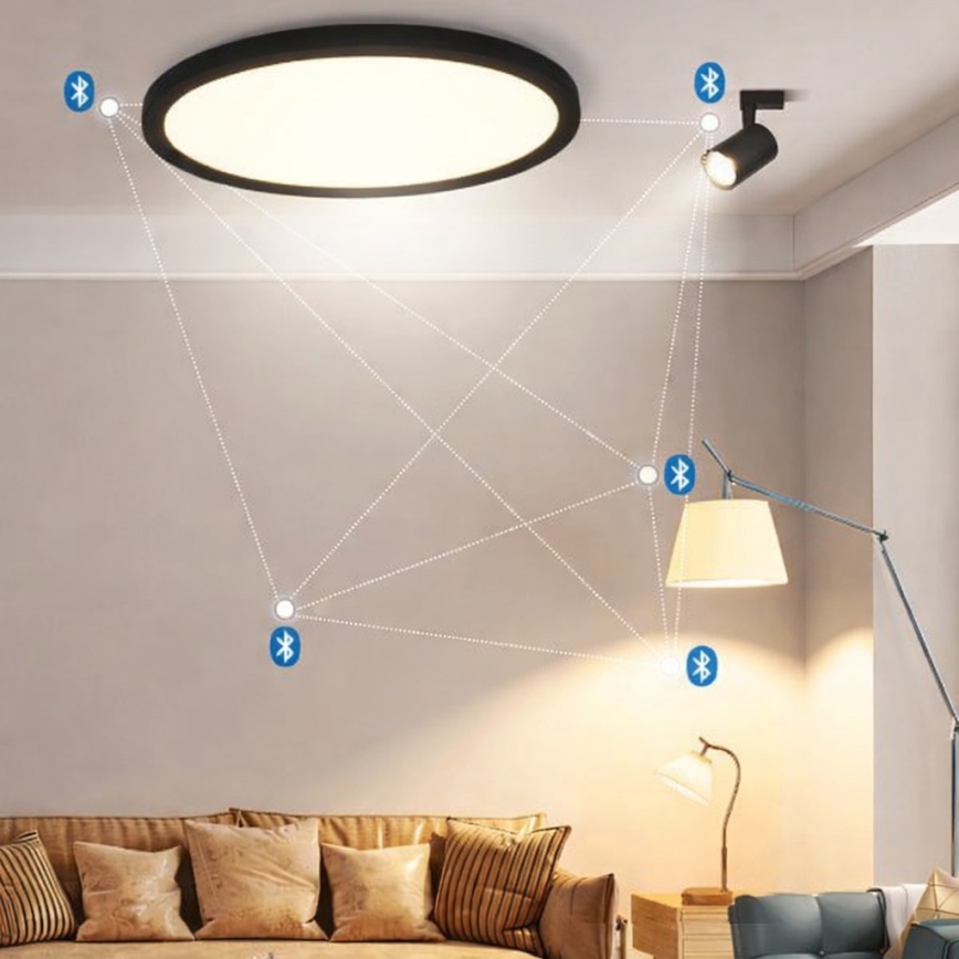 Brilagi - LED RGBW dimbar taklampa VIBE LED/24W/230V 3000-6500K Ø 29 cm svart + fjärrkontroll