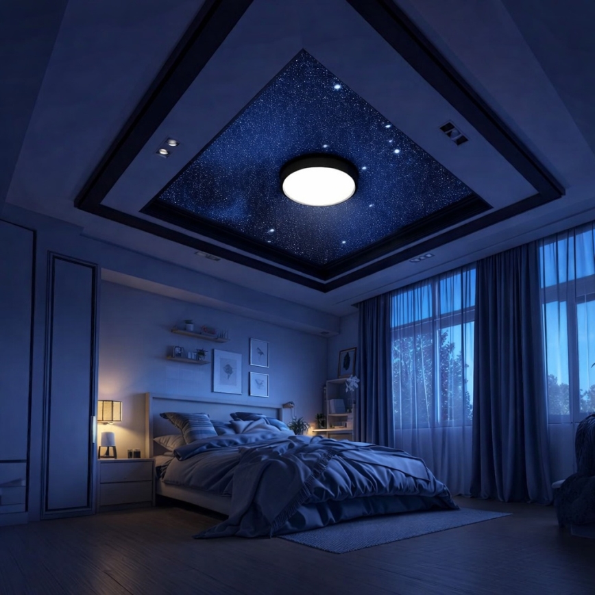 Brilagi - LED RGBW dimbar taklampa VIBE LED/24W/230V 3000-6500K Ø 29 cm svart + fjärrkontroll