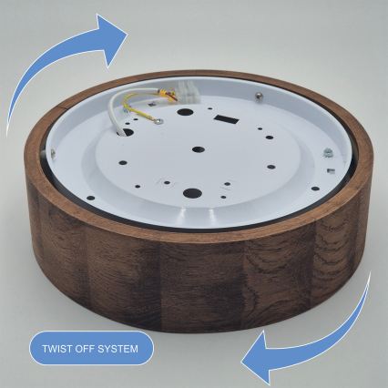 Brilagi - LED RGBW dimbar taklampa CARVALHO 1xE27/15W/230V 2700-6500K Wi-Fi ek Ø 27,5 cm