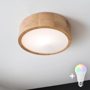 Brilagi - LED RGBW dimbar taklampa CARVALHO 1xE27/9W/230V 2700-6500K Wi-Fi ek Ø 27,5 cm