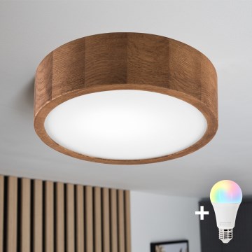 Brilagi - LED RGBW dimbar taklampa CARVALHO 1xE27/9W/230V 2700-6500K Wi-Fi ek Ø 27,5 cm