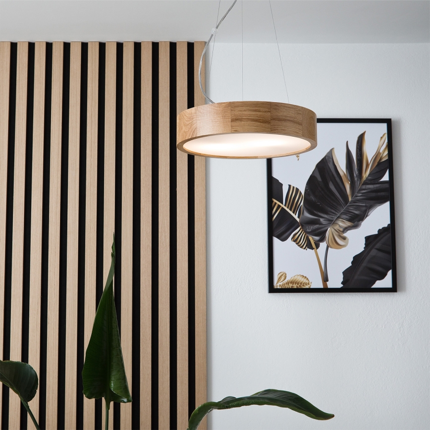 Brilagi - LED RGBW dimbar pendellampa med vajer CARVALHO 2x E27 / 9W / 230V 2700–6500 K Wi‑Fi ek Ø 37 cm