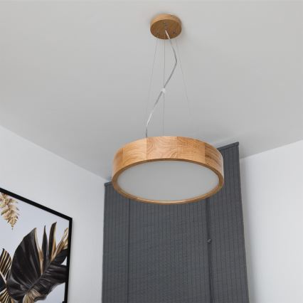 Brilagi - LED RGBW dimbar pendellampa med vajer CARVALHO 2x E27 / 9W / 230V 2700–6500 K Wi‑Fi ek Ø 37 cm