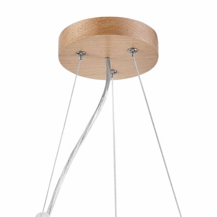 Brilagi - LED RGBW dimbar pendellampa med vajer CARVALHO 2x E27 / 9W / 230V 2700–6500 K Wi‑Fi ek Ø 37 cm