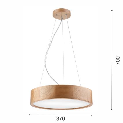 Brilagi - LED RGBW dimbar pendellampa med vajer CARVALHO 2x E27 / 9W / 230V 2700–6500 K Wi‑Fi ek Ø 37 cm