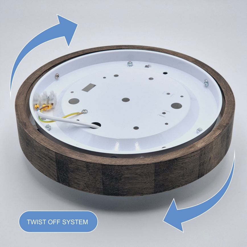 Brilagi - LED RGBW dimbar taklampa CARVALHO SLIM 1xE27/15W/230V 2700-6500K Wi-Fi ek Ø 27 cm