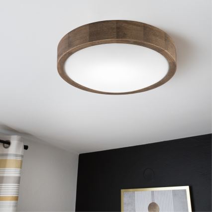 Brilagi - LED RGBW dimbar taklampa CARVALHO SLIM 1xE27/9W/230V 2700-6500K Wi-Fi ek Ø 27 cm