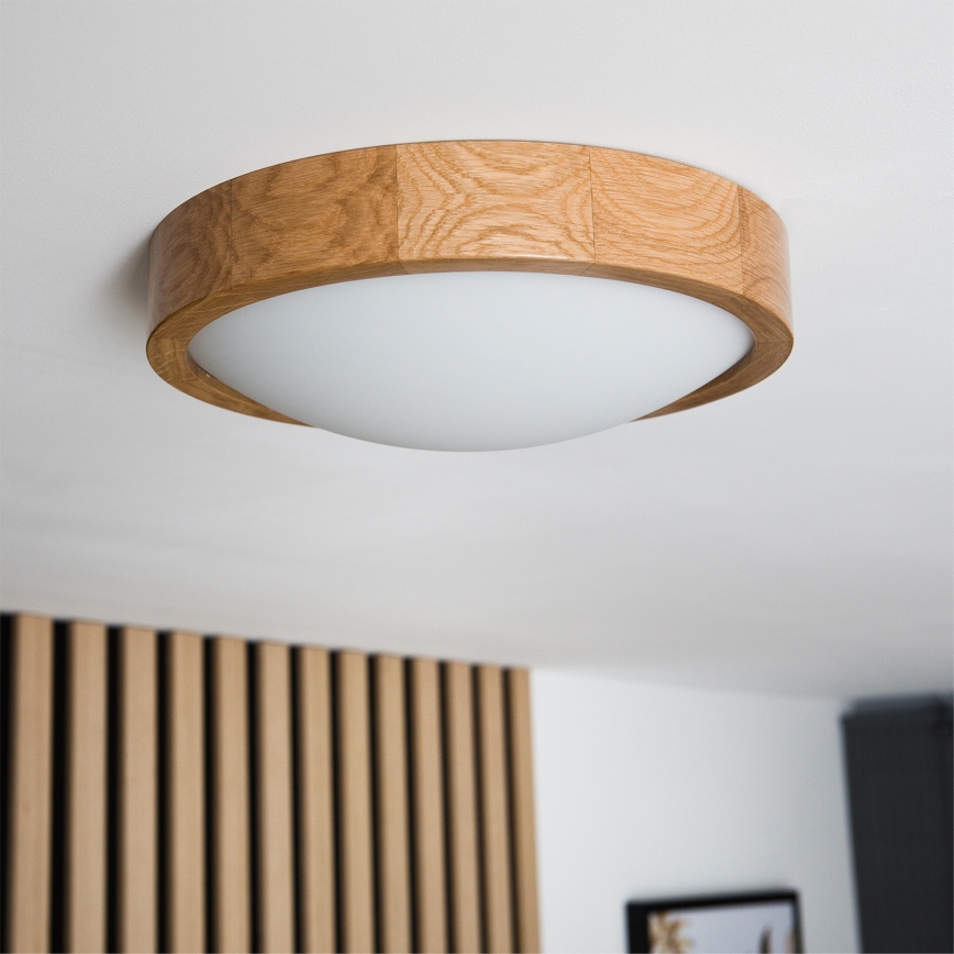 Brilagi - LED RGBW dimbar taklampa CARVALHO SLIM 1xE27/9W/230V 2700-6500K Wi-Fi ek Ø 27 cm