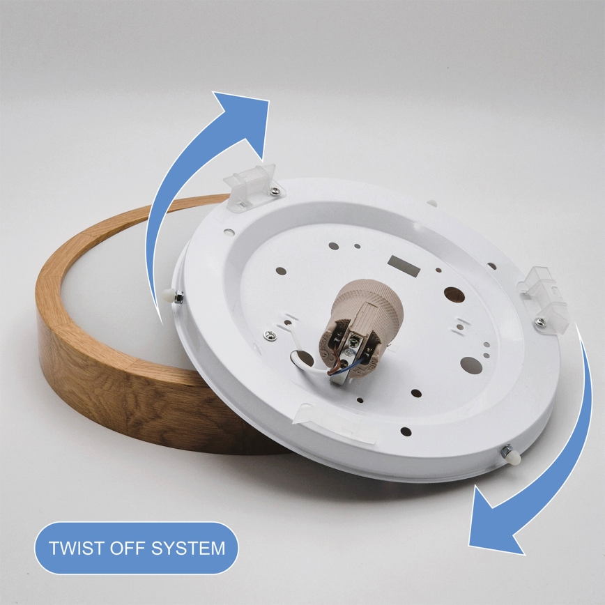 Brilagi - LED RGBW dimbar taklampa CARVALHO SLIM 1xE27/9W/230V 2700-6500K Wi-Fi ek Ø 27 cm