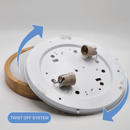 Brilagi - LED RGBW dimmbar taklampa CARVALHO SLIM 2xE27/15W/230V 2700-6500K Wi-Fi ek Ø 37 cm