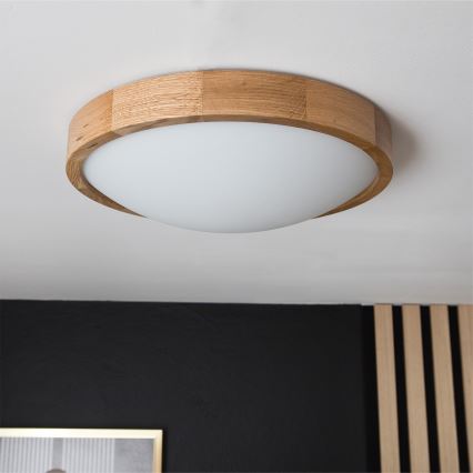 Brilagi - LED RGBW dimmbar taklampa CARVALHO SLIM 2xE27/9W/230V 2700-6500K Wi-Fi ek Ø 37 cm