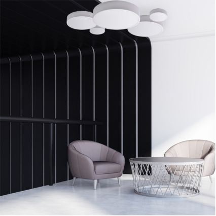 Brilagi - LED RGBW dimmbar taklampa CLARE 2xE27/9W/230V 2700-6500K Ø 30 cm Wi‑Fi vit