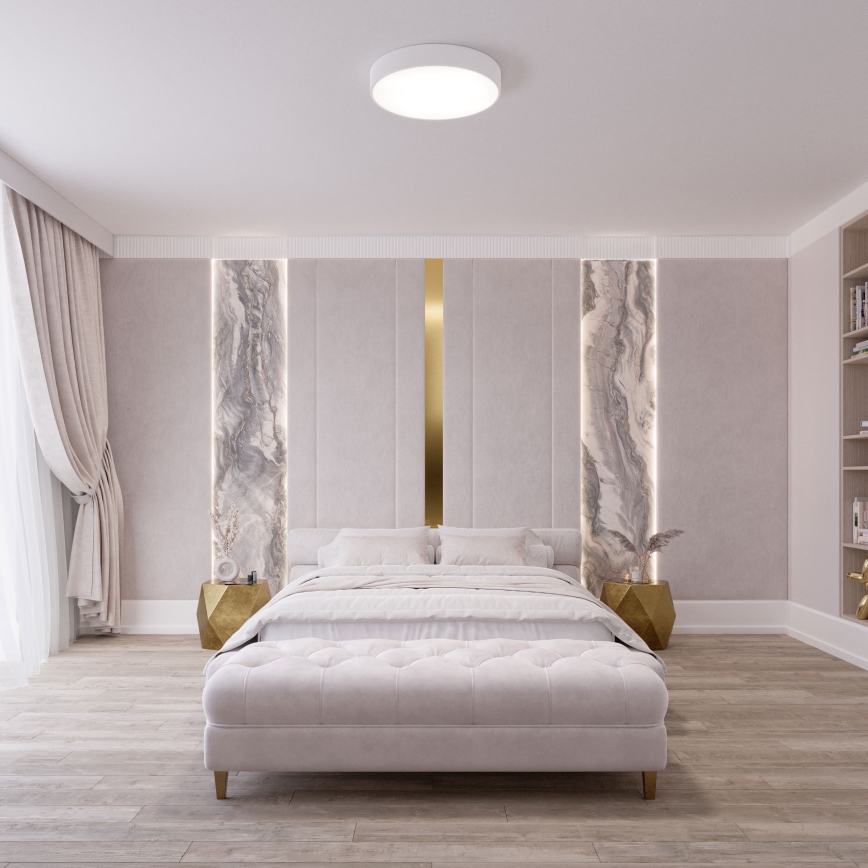 Brilagi - LED RGBW dimmbar taklampa CLARE 2xE27/9W/230V 2700-6500K Ø 30 cm Wi‑Fi vit