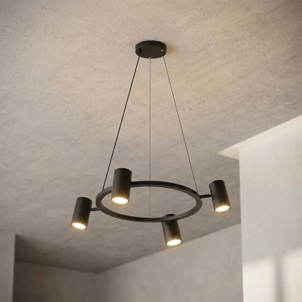 BRILAGI - LED RGBW Dimbar takpendel på vajer SELE 4xGU10/6,5W/230V 2700-6500K svart