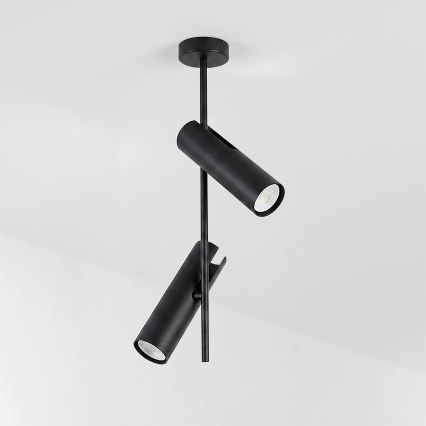 BRILAGI - LED RGBW dimbar taklampa på stång BRANCH 2xGU10/6,5W/230V 2700-6500K svart
