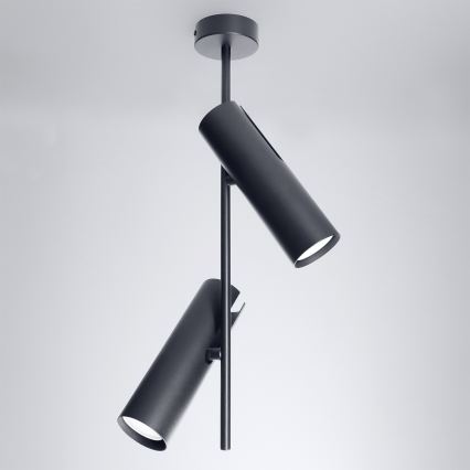 BRILAGI - LED RGBW dimbar taklampa på stång BRANCH 2xGU10/6,5W/230V 2700-6500K svart