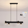 BRILAGI - LED RGBW dimbar taklampa på vajer SELE 4xGU10/6,5W/230V 2700-6500K svart