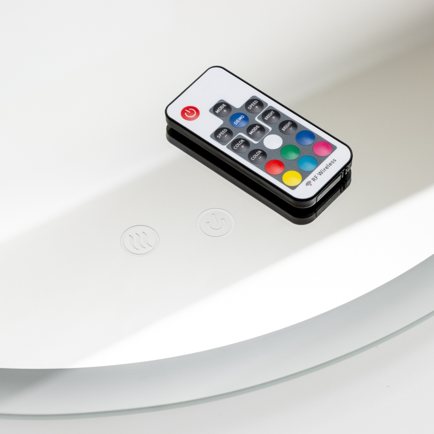 Brilagi - LED RGBW uppvärmd badrumsspegel CLARA PRO LED/19W/230V Ø 60 cm IP44 CRI 90 dimbar + CCT + fjärrkontroll