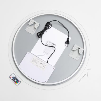 Brilagi - LED RGBW uppvärmd badrumsspegel CLARA PRO LED/19W/230V Ø 60 cm IP44 CRI 90 dimbar + CCT + fjärrkontroll