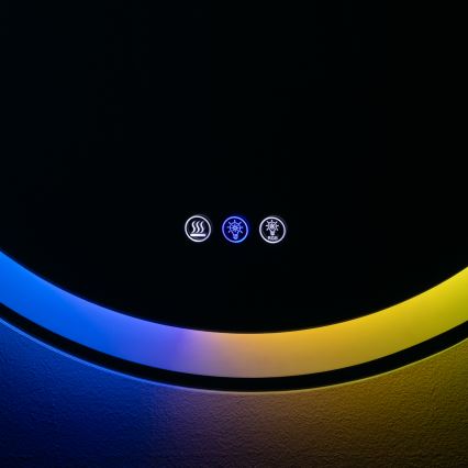 Brilagi - LED RGBW uppvärmd badrumsspegel AVA PRO LED/18W/230V Ø 60 cm IP44 CRI 90 dimbar + CCT