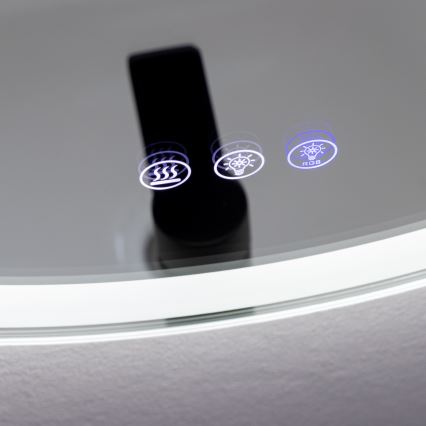 Brilagi - LED RGBW uppvärmd badrumsspegel AVA PRO LED/18W/230V Ø 60 cm IP44 CRI 90 dimbar + CCT