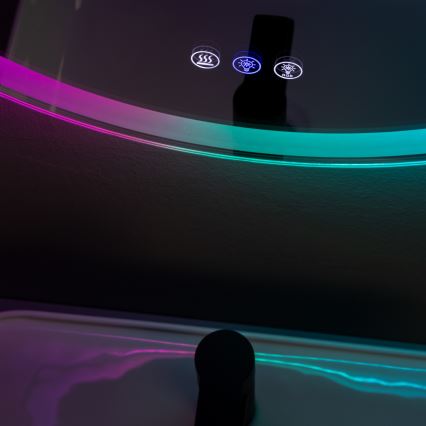 Brilagi - LED RGBW uppvärmd badrumsspegel AVA PRO LED/18W/230V Ø 60 cm IP44 CRI 90 dimbar + CCT