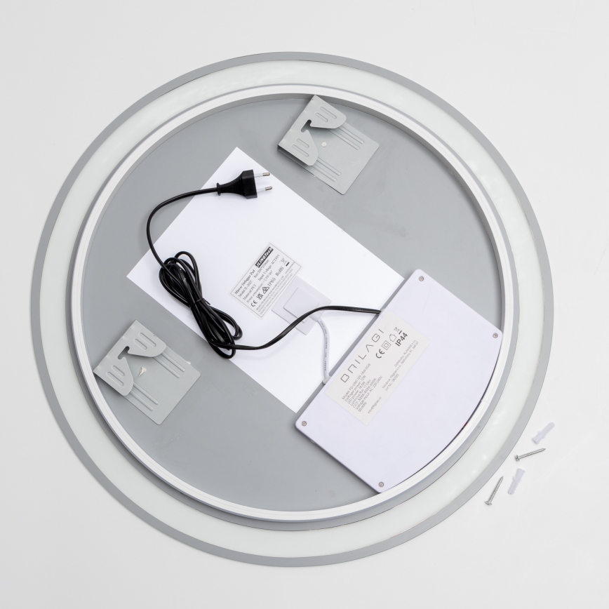 Brilagi - LED RGBW uppvärmd badrumsspegel AVA PRO LED/18W/230V Ø 60 cm IP44 CRI 90 dimbar + CCT