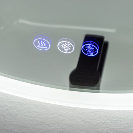 Brilagi - LED RGBW uppvärmd badrumsspegel CLARA PRO LED/18,5W/230V Ø 60 cm IP44 CRI 90 dimbar + CCT