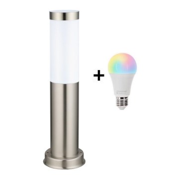 Brilagi - LED RGBW dimbar utomhuslampa 1xE27/9W/230V 2700-6500K IP44 40 cm mattkrom