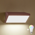 BRILAGI - LED RGBW dimbar utomhusvägglampa TRIANGLE 1xE27/12W/230V 2700-6500K IP65 brun